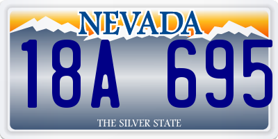 NV license plate 18A695
