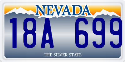 NV license plate 18A699