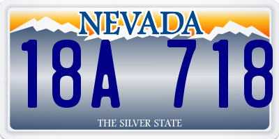 NV license plate 18A718