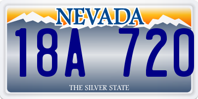 NV license plate 18A720