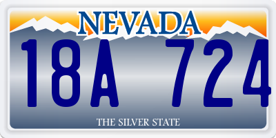 NV license plate 18A724