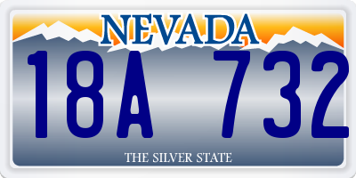 NV license plate 18A732