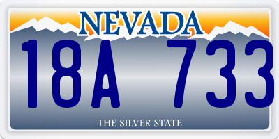 NV license plate 18A733