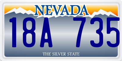 NV license plate 18A735