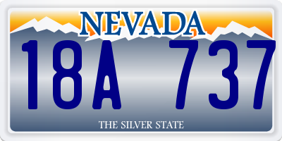 NV license plate 18A737