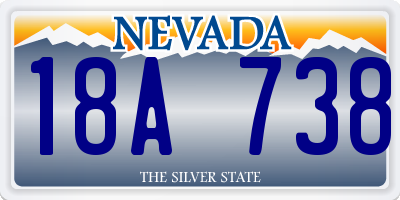 NV license plate 18A738
