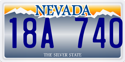NV license plate 18A740