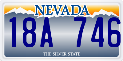 NV license plate 18A746