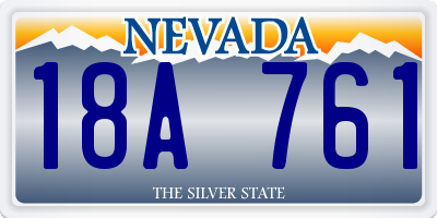 NV license plate 18A761