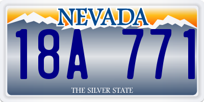 NV license plate 18A771