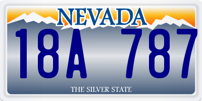 NV license plate 18A787