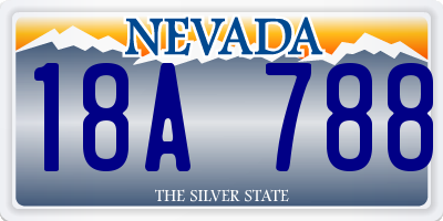 NV license plate 18A788