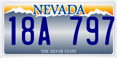 NV license plate 18A797