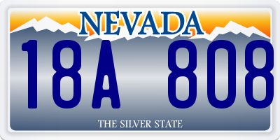 NV license plate 18A808
