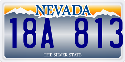 NV license plate 18A813