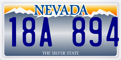 NV license plate 18A894