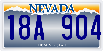 NV license plate 18A904