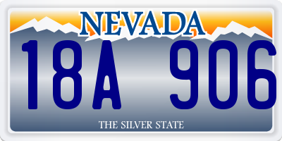NV license plate 18A906