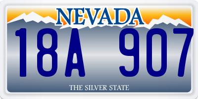 NV license plate 18A907