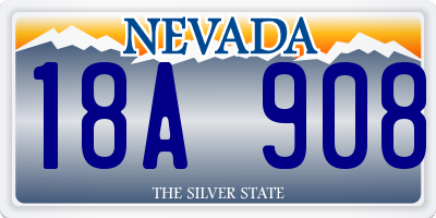 NV license plate 18A908