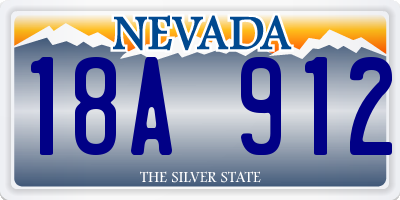 NV license plate 18A912