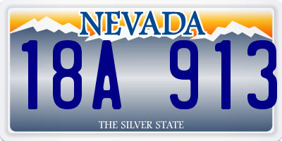 NV license plate 18A913