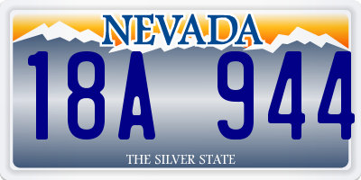 NV license plate 18A944