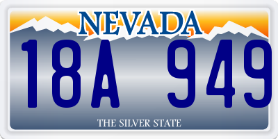 NV license plate 18A949