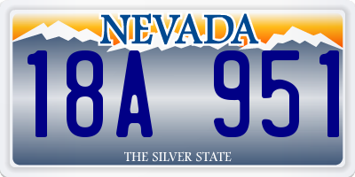 NV license plate 18A951