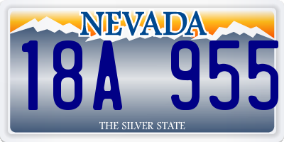 NV license plate 18A955