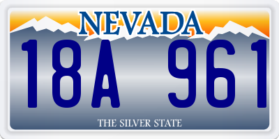 NV license plate 18A961