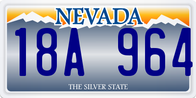 NV license plate 18A964