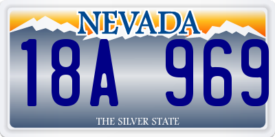 NV license plate 18A969