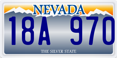 NV license plate 18A970