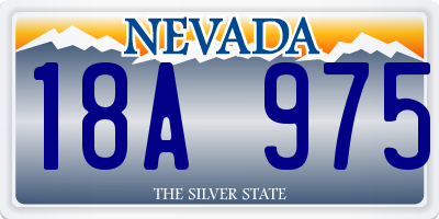 NV license plate 18A975
