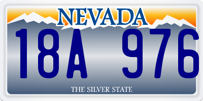 NV license plate 18A976