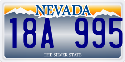 NV license plate 18A995