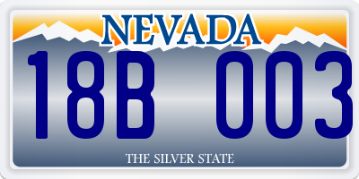 NV license plate 18B003