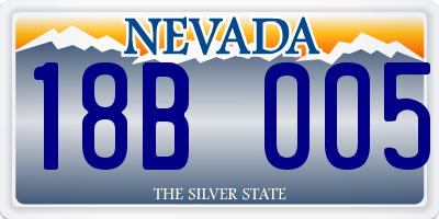 NV license plate 18B005