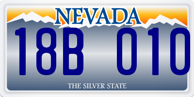 NV license plate 18B010