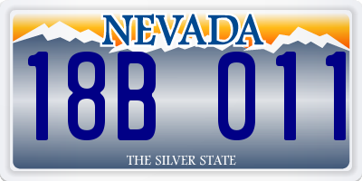 NV license plate 18B011