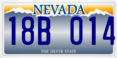 NV license plate 18B014