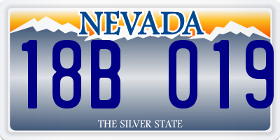 NV license plate 18B019