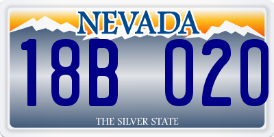 NV license plate 18B020