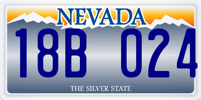 NV license plate 18B024