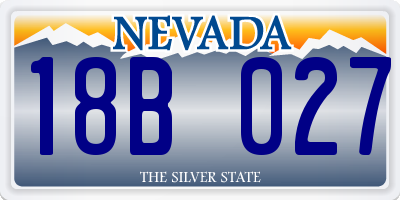 NV license plate 18B027