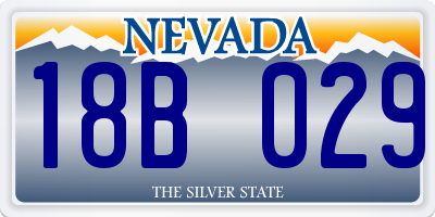 NV license plate 18B029