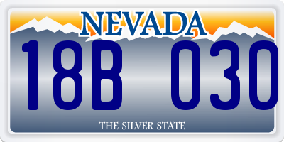 NV license plate 18B030