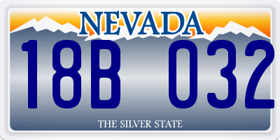 NV license plate 18B032