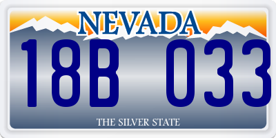 NV license plate 18B033